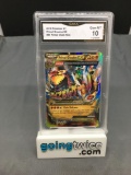 GMA Graded 2015 Pokemon Primal Clash #86 PRIMAL GROUDON EX Holofoil Rare Trading Card - GEM MINT 10