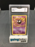 GMA Graded 1999 Pokemon Fossil #33 GASTLY Trading Card - NM 7