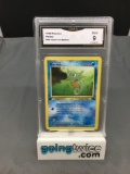 GMA Graded 1999 Pokemon Fossil 1st Edition #49 HORSEA Trading Card - MINT 9