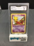 GMA Graded 2000 Pokemon Team Rocket #49 ABRA Trading Card - NM-MT 8