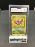 GMA Graded 1999 Pokemon Fossil #46 EKANS Trading Card - NM 7