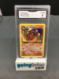 GMA Graded 2000 Pokemon Team Rocket #32 DARK CHARMELEON Trading Card - EX-NM 6