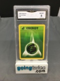 GMA Graded 1999 Pokemon Base Set Unlimited #99 GRASS ENERGY Trading Card - NM-MT 8