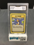 GMA Graded 1999 Pokemon Base Set Unlimited #93 GUST OF WIND Trading Card - NM-MT+ 8.5