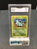 GMA Graded 1999 Pokemon Base Set Unlimited #40 NIDORINA Trading Card - NM 7
