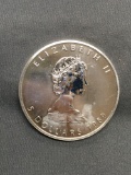 1 Troy Ounce .999 Fine Silver 1989 Canadian Mint Maple Leaf Silver Bullion Round Coin