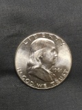 1961 United States Franklin Silver Half Dollar - 90% Silver Coin from Collection - BU Uncirculated