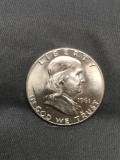 1961-D United States Franklin Silver Half Dollar - 90% Silver Coin from Collection - BU Uncirculated