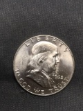 1962-D United States Franklin Silver Half Dollar - 90% Silver Coin from Collection - BU Uncirculated