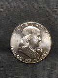 1961 United States Franklin Silver Half Dollar - 90% Silver Coin from Collection - BU Uncirculated