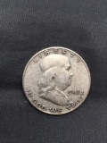 1948 United States Franklin Silver Half Dollar - 90% Silver Coin from Estate