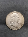 1952-D United States Franklin Silver Half Dollar - 90% Silver Coin from Estate