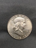 1952-D United States Franklin Silver Half Dollar - 90% Silver Coin from Estate