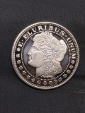 1 Troy Ounce .999 Fine Silver Morgan Dollar Style Silver Bullion Round Coin