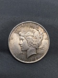 1922 United States Peace Silver Dollar - 90% Silver Coin from Estate