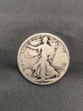 1917 United States Walking Liberty Silver Half Dollar - 90% Silver Coin from Estate