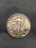 1943 United States Walking Liberty Silver Half Dollar - 90% Silver Coin from Estate