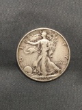 1937 United States Walking Liberty Silver Half Dollar - 90% Silver Coin from Estate