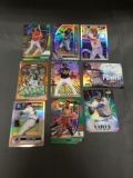 9 Card Lot of Sports Card REFRACTORS and PRIZMS from Huge Collection - with STARS and ROOKIE Cards!