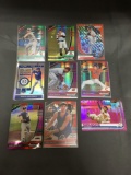 9 Card Lot of Sports Card REFRACTORS and PRIZMS from Huge Collection - with STARS and ROOKIE Cards!