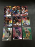 9 Card Lot of Sports Card REFRACTORS and PRIZMS from Huge Collection - with STARS and ROOKIE Cards!