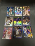 9 Card Lot of Sports Card REFRACTORS and PRIZMS from Huge Collection - with STARS and ROOKIE Cards!