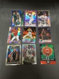 9 Card Lot of Sports Card REFRACTORS and PRIZMS from Huge Collection - with STARS and ROOKIE Cards!