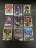 9 Card Lot of FOOTBALL ROOKIE CARDS - Mostly 2018 and NEWER with STARS and FUTURE STARS!