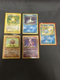 5 Count Lot of Vintage Pokemon Holofoil Rare Cards from Huge Collection