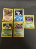 5 Count Lot of Vintage Pokemon Holofoil Rare Cards from Huge Collection