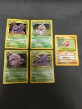 5 Count Lot of Vintage Pokemon Holofoil Rare Cards from Huge Collection