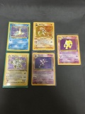 5 Count Lot of Vintage Pokemon Holofoil Rare Cards from Huge Collection