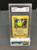 GMA Graded 1999 Pokemon Jungle Unlimited #60 PIKACHU Trading Card - NM-MT 8