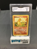 GMA Graded 1999 Pokemon Base Set Unlimited #46 CHARMANDER Trading Card - NM-MT 8