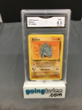 GMA Graded 1999 Pokemon Jungle Unlimited #61 RHYHORN Trading Card - EX+ 5.5