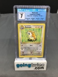 CGC Graded 1999 Pokemon Base Set 1st Edition Shadowless #40 RATICATE Trading Card - NM 7