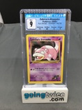 CGC Graded 2000 Pokemon Gym Heroes 1st Edition #95 SABRINA'S SLOWPOKE Trading Card - MINT 9