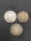 Lot of 3 United States 90% Silver BARBER DIMES - From Unsearched Sack! SEE PHOTOS