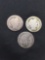 Lot of 3 United States 90% Silver BARBER DIMES - From Unsearched Sack! SEE PHOTOS