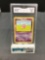 GMA Graded 1999 Pokemon Fossil #55 SLOWPOKE Trading Card - GEM MINT 10