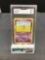 GMA Graded 1999 Pokemon Fossil #55 SLOWPOKE Trading Card - MINT 9