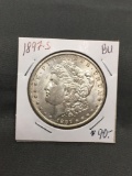 1897-S United States Morgan Silver Dollar - 90% Silver Coin from ENORMOUS ESTATE