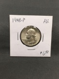 1948-P United States Washington Silver Quarter - 90% Silver Coin from ENORMOUS ESTATE