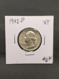 1942-P United States Washington Silver Quarter - 90% Silver Coin from ENORMOUS ESTATE