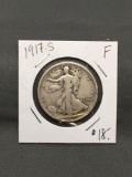 1917-S United States Walking Liberty Silver Half Dollar - 90% Silver Coin from ENORMOUS ESTATE