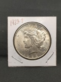 1923-S United States Peace Silver Dollar - 90% Silver Coin from ENORMOUS ESTATE