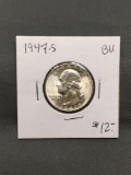 1947-S United States Washington Silver Quarter - 90% Silver Coin from ENORMOUS ESTATE