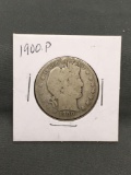 1900-P United States Barber Silver Half Dollar - 90% Silver Coin from ENORMOUS ESTATE