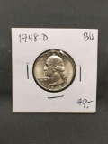 1948-D United States Washington Silver Quarter - 90% Silver Coin from ENORMOUS ESTATE