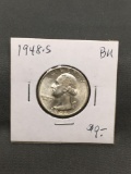 1948-S United States Washington Silver Quarter - 90% Silver Coin from ENORMOUS ESTATE
